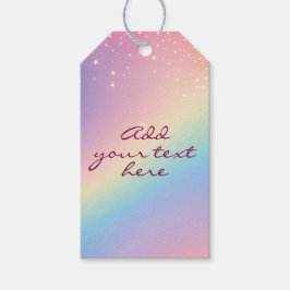 Rainbow Unicorn Glitzer Geschenkanhänger