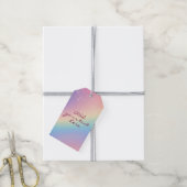 Rainbow Unicorn Glitzer Geschenkanhänger (Mit Garn)