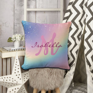 Rainbow Unicorn Glitzer Kissen