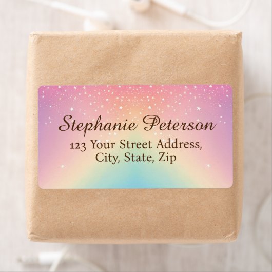 Rainbow Unicorn Glitzer Lieferadresse (Insitu)