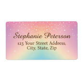 Rainbow Unicorn Glitzer Lieferadresse (Vorne)