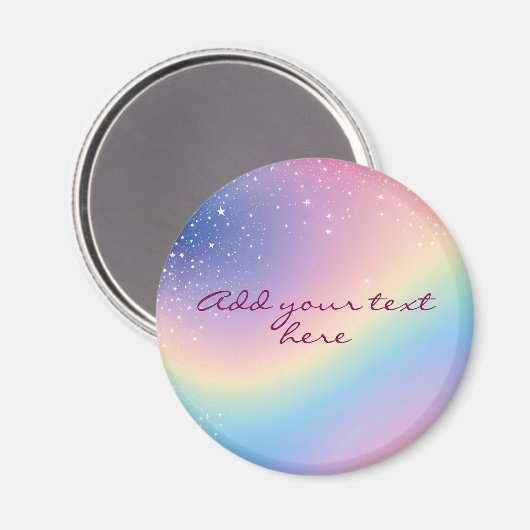 Rainbow Unicorn Glitzer Magnet (Vorderseite/Rückseite)