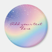 Rainbow Unicorn Glitzer Magnet (Vorne)