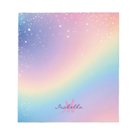 Rainbow Unicorn Glitzer Notizblock