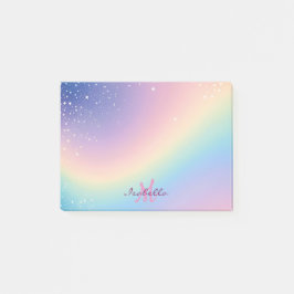 Rainbow Unicorn Glitzer Post-it Klebezettel