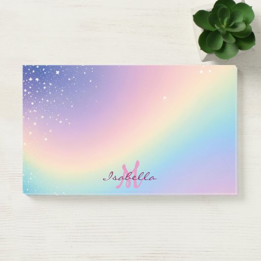 Rainbow Unicorn Glitzer Post-it Klebezettel (Büro)