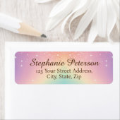 Rainbow Unicorn Glitzer Rücksendeadresse (Insitu)