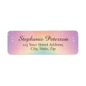 Rainbow Unicorn Glitzer Rücksendeadresse (Vorne)