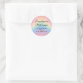 Rainbow Unicorn Glitzer Rundaufkleber Runder Aufkleber (Tasche)