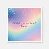 Rainbow Unicorn Glitzer Serviette (Vorderseite)