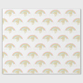 Rainbow Unicorn Glitzer Wrapping Paper Geschenkpapier (Flach)