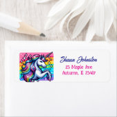Rainbow Unicorn Glitzern Fairytale Personalisiert (Insitu)