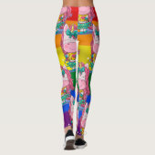 Rainbow Unicorn Glitzern Leggings (Rückseite)