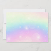 Rainbow Unicorn Gold Glitzer Girl Birthday Foto Dankeskarte (Rückseite)