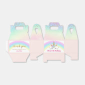 Rainbow Unicorn Gold Glitzer Girl Birthday Geschenkschachtel (Ungefaltet)