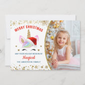 Rainbow Unicorn Gold Magische Weihnachten 2 Foto (Vorderseite)