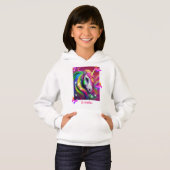 Rainbow Unicorn Head Hoodie (Vorne ganz)