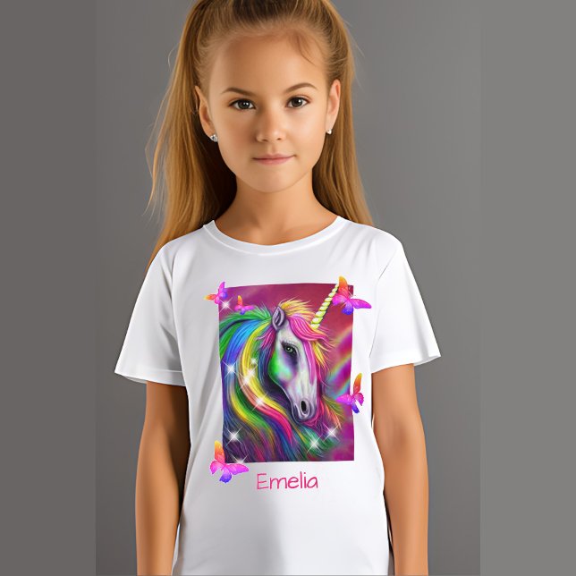Rainbow Unicorn Head T-Shirt (Von Creator hochgeladen)