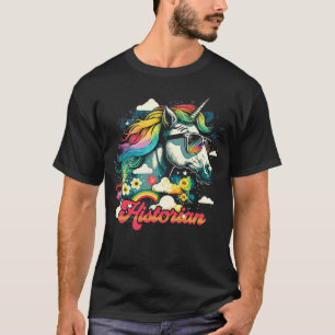 Rainbow Unicorn Historiker T-Shirt