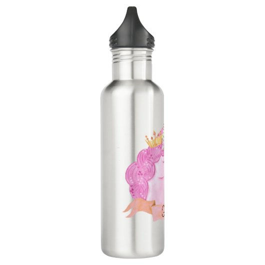 🌈 Rainbow Unicorn Individuelle Name Edelstahlflasche (Links)