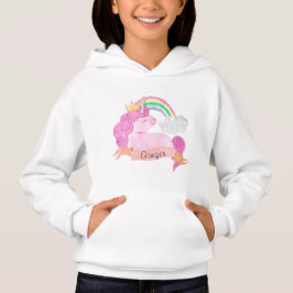 🌈 Rainbow Unicorn Individuelle Name   Hoodie