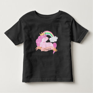 🌈 Rainbow Unicorn Individuelle Name    Kleinkind T-shirt