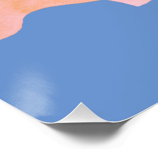 🌈 Rainbow Unicorn Individuelle Name Poster (Ecke)