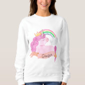 🌈 Rainbow Unicorn Individuelle Name    Sweatshirt (Vorderseite)