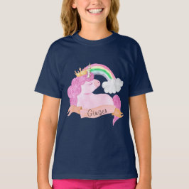 🌈 Rainbow Unicorn Individuelle Name   T-Shirt