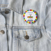 Rainbow Unicorn Karousel Geburtstag Button (Beispiel)