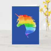 Rainbow Unicorn Karte (Gelbe Blume)