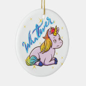 Rainbow Unicorn Keramik Ornament (Rechts)