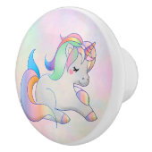 Rainbow Unicorn Keramikknauf (Rechts)