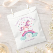 Rainbow Unicorn Kids Valentines Day Treat Bag Geschenktütchen (Ausgeschnitten)