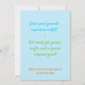 Rainbow Unicorn Kinder Party Einladung (Rückseite)