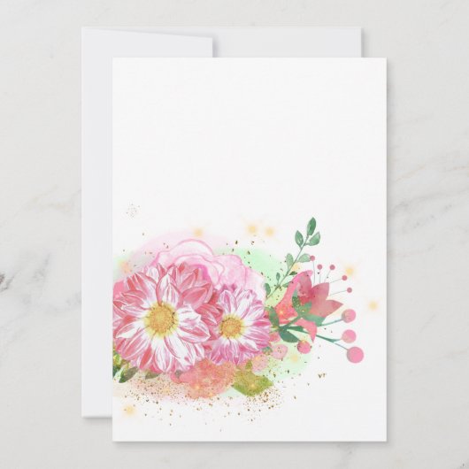 Rainbow Unicorn Kinderdusche von Mail Einladung (Rückseite)