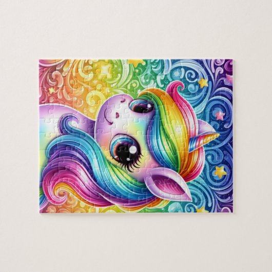 Rainbow Unicorn-Kinderpuzzle Puzzle (Horizontal)