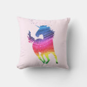 Rainbow Unicorn Kissen (Vorderseite)