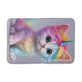 Rainbow Unicorn Kitten Badematte (Vorderseite)