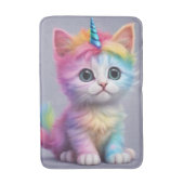 Rainbow Unicorn Kitten Badematte (Vorderseite Vertikal)