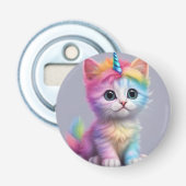Rainbow Unicorn Kitten Flaschenöffner (Vorderseite)