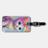 Rainbow Unicorn Kitten Gepäckanhänger (Vorderseite horizontal)