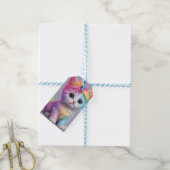 Rainbow Unicorn Kitten Geschenkanhänger (Mit Garn)