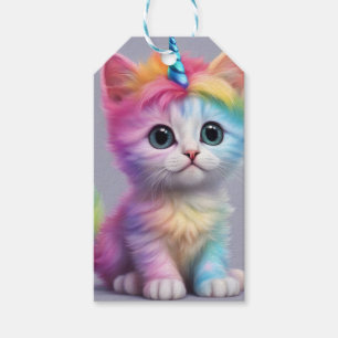 Rainbow Unicorn Kitten Geschenkanhänger