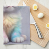 Rainbow Unicorn Kitten Geschirrtuch (Viertel Falte)