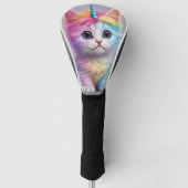 Rainbow Unicorn Kitten Golf Headcover (Vorderseite)