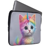 Rainbow Unicorn Kitten Laptopschutzhülle (Vorne Rechts)