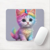 Rainbow Unicorn Kitten Mousepad (Mit Mouse)