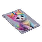 Rainbow Unicorn Kitten Notizblock (Rechte Seite)