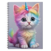 Rainbow Unicorn Kitten Notizblock (Vorderseite)